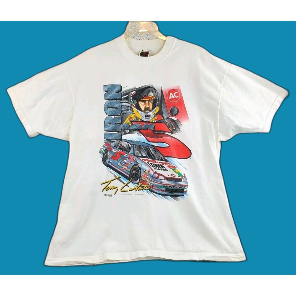 Vintage Terry Labonte 1996 Lofteez Kellogg’s NASCAR T shirt Corn Flakes XL USA